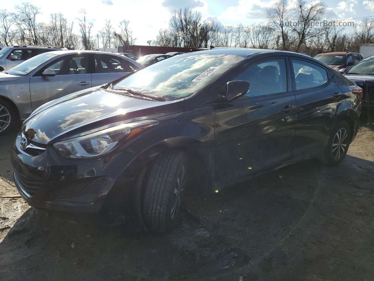 2016 Hyundai Elantra Se Черный vin: KMHDH4AE4GU520891