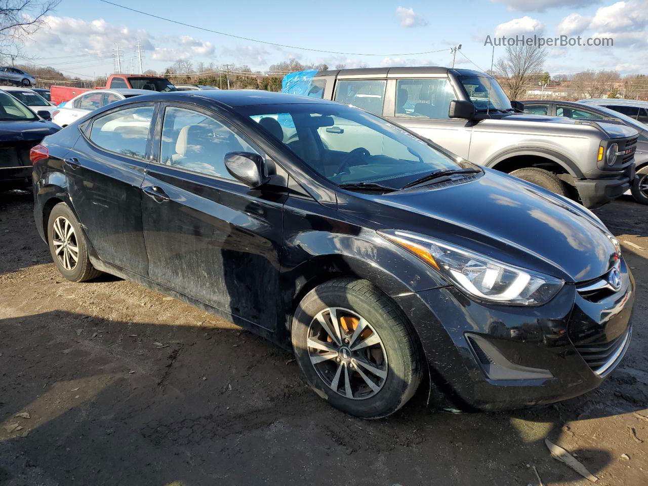 2016 Hyundai Elantra Se Black vin: KMHDH4AE4GU520891