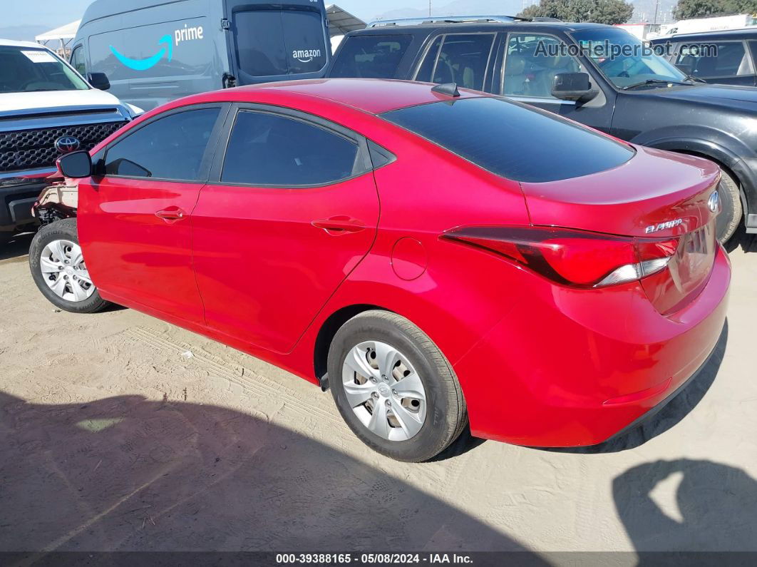 2016 Hyundai Elantra Se Red vin: KMHDH4AE4GU552532