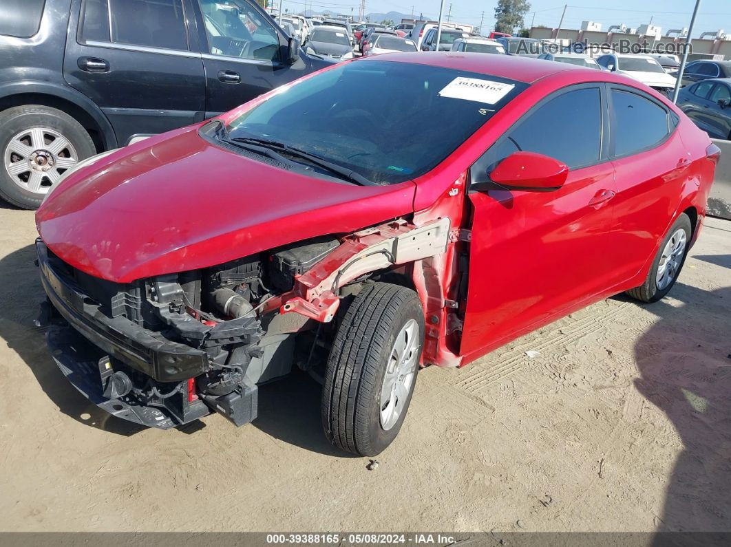 2016 Hyundai Elantra Se Red vin: KMHDH4AE4GU552532