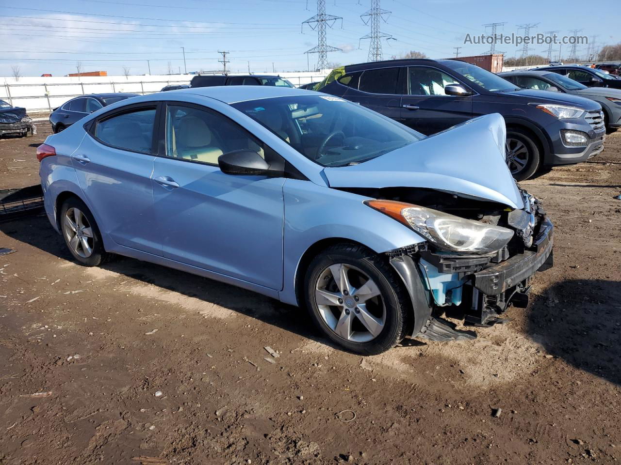 2011 Hyundai Elantra Gls Blue vin: KMHDH4AE5BU097909