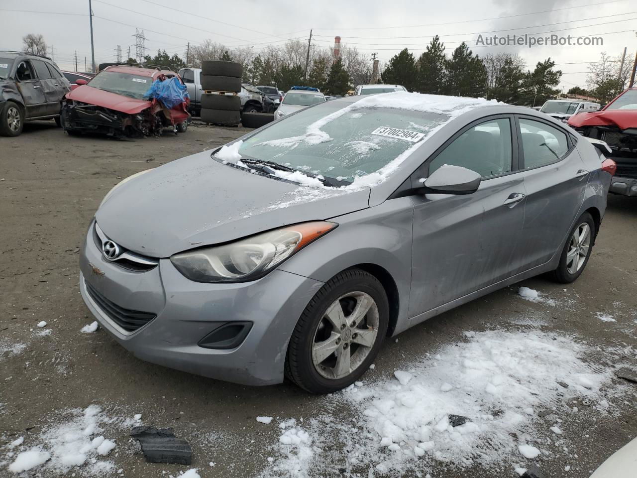 2011 Hyundai Elantra Gls Silver vin: KMHDH4AE5BU099059