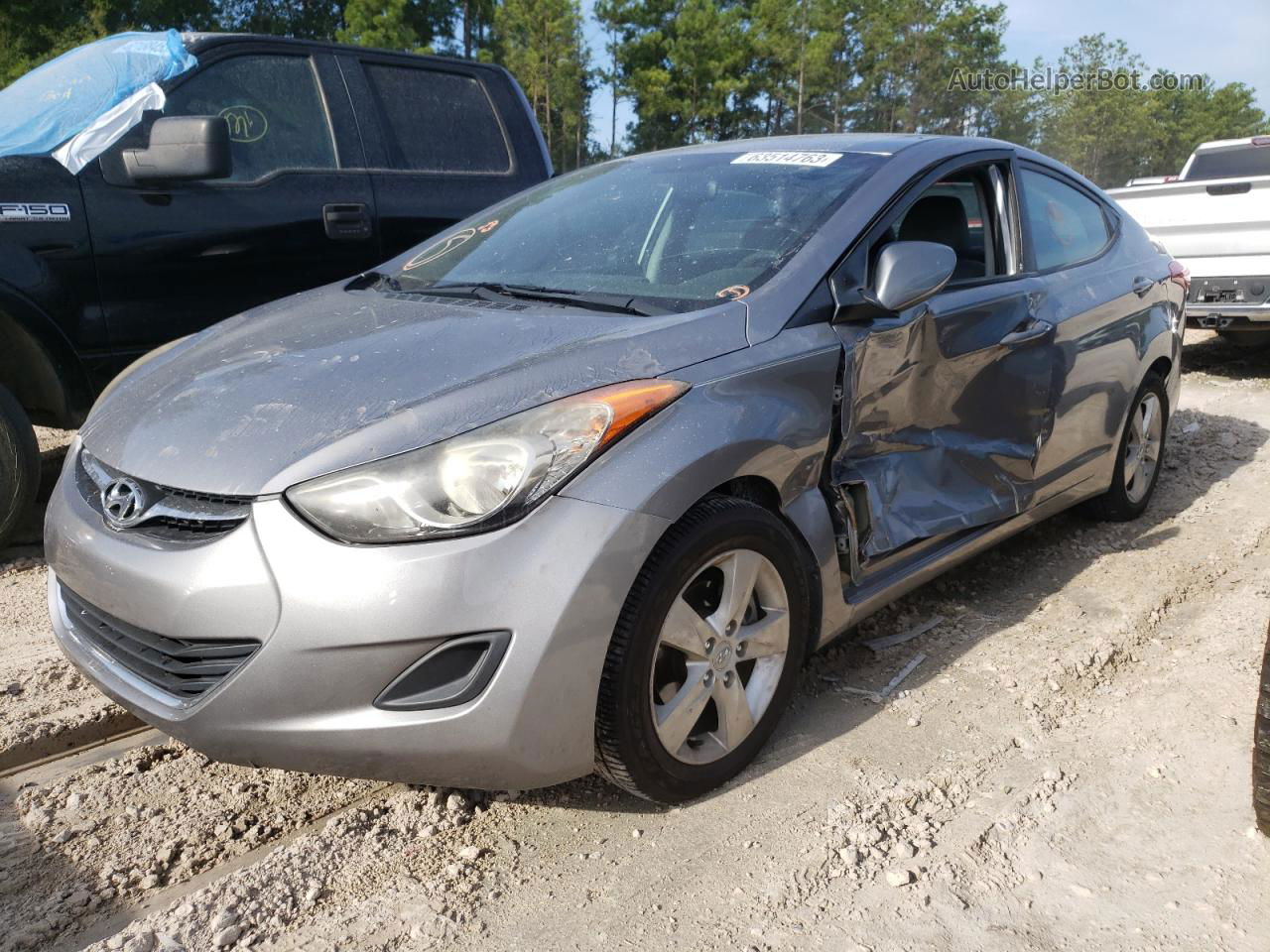 2011 Hyundai Elantra Gls Gray vin: KMHDH4AE5BU114157