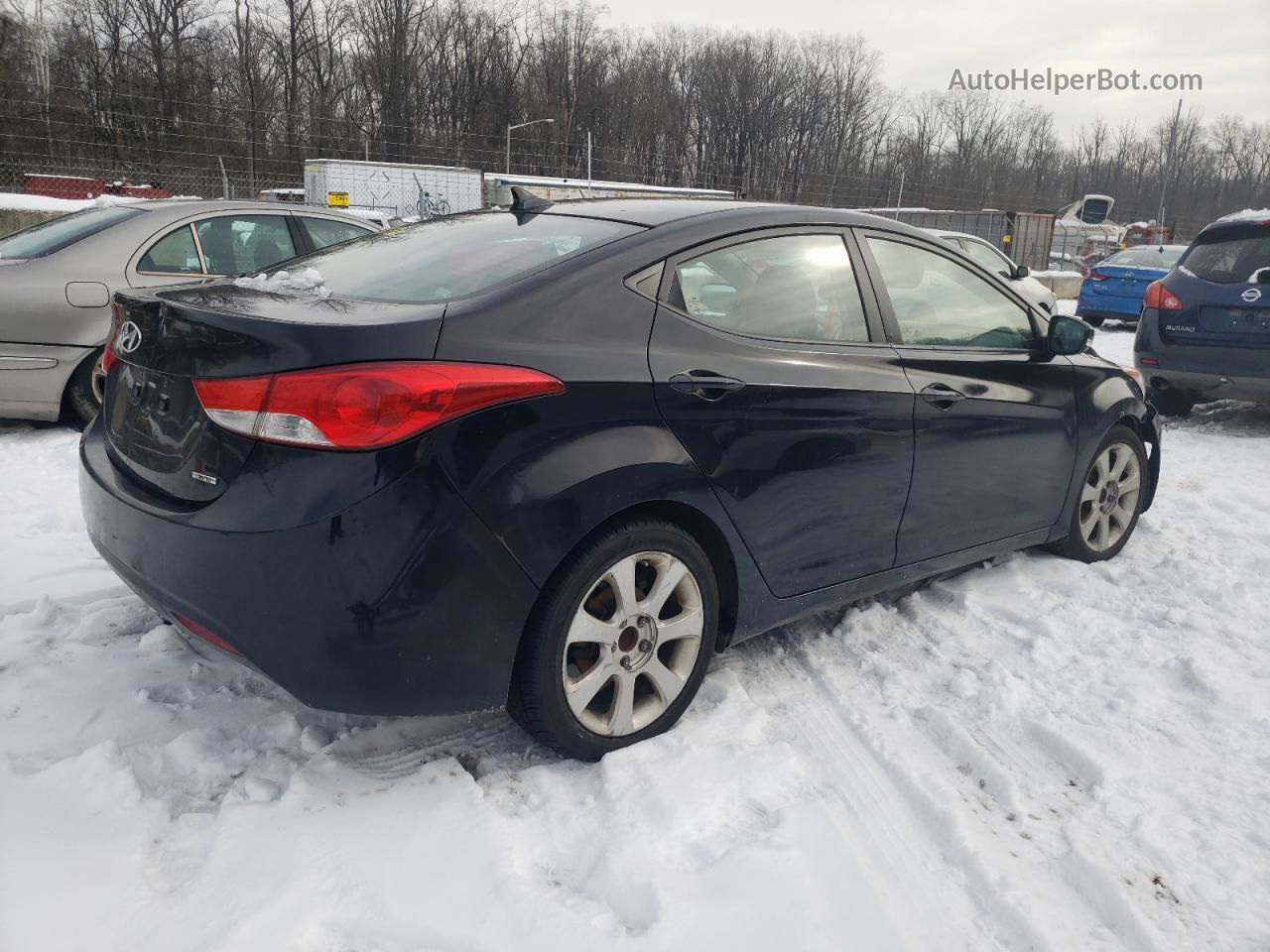 2011 Hyundai Elantra Gls Black vin: KMHDH4AE5BU141083