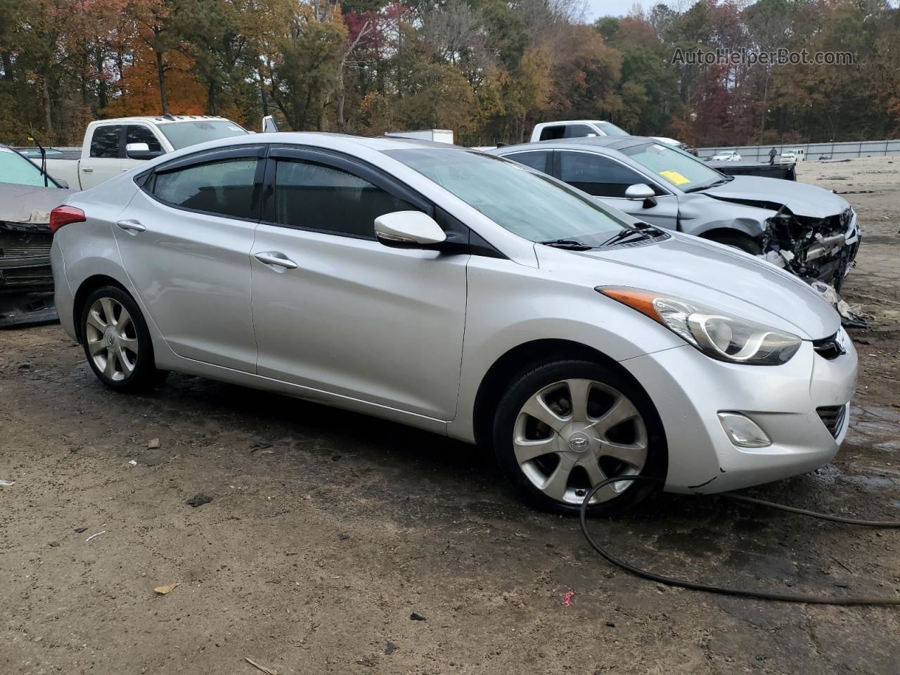 2011 Hyundai Elantra Gls Silver vin: KMHDH4AE5BU166906