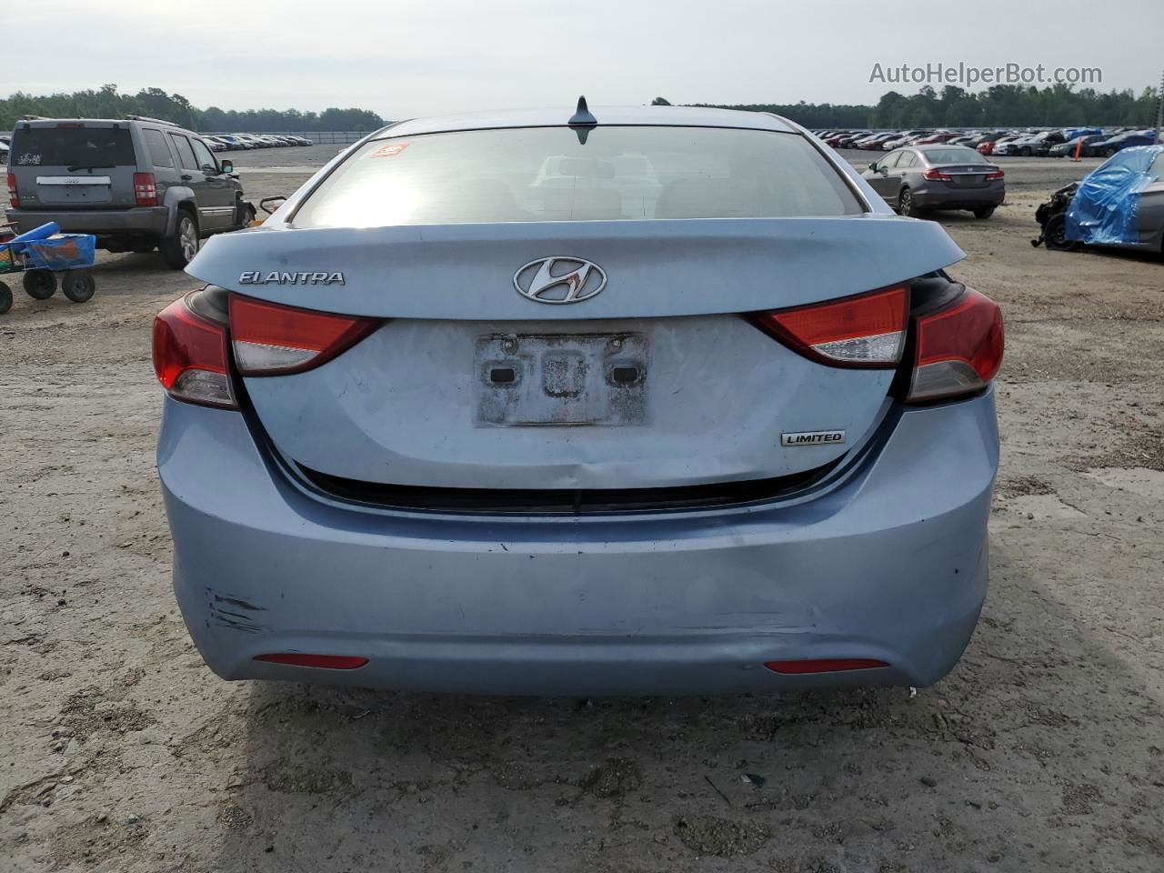 2012 Hyundai Elantra Gls Синий vin: KMHDH4AE5CU207651