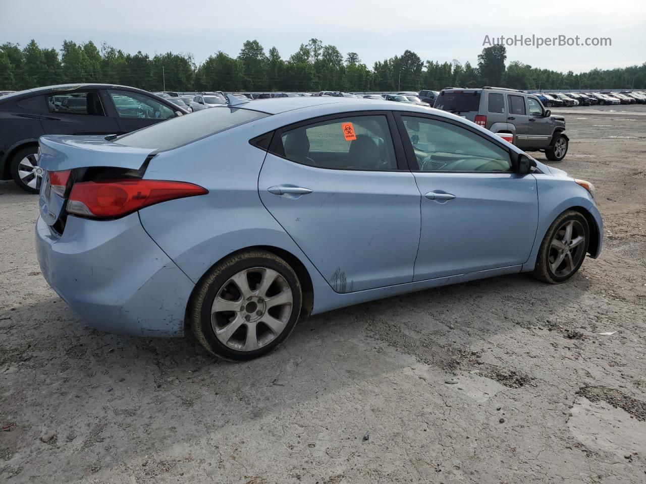 2012 Hyundai Elantra Gls Blue vin: KMHDH4AE5CU207651