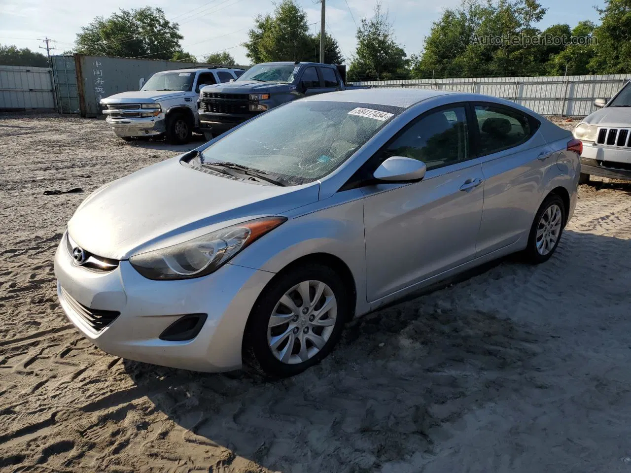 2012 Hyundai Elantra Gls Silver vin: KMHDH4AE5CU217743