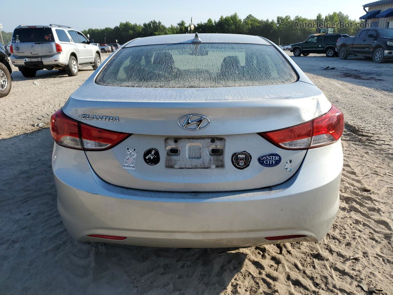 2012 Hyundai Elantra Gls Silver vin: KMHDH4AE5CU217743