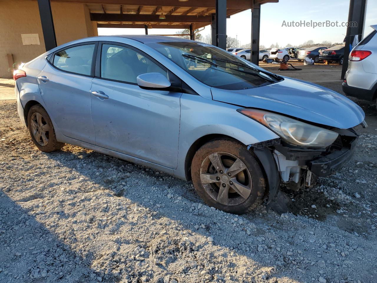 2012 Hyundai Elantra Gls Blue vin: KMHDH4AE5CU296511