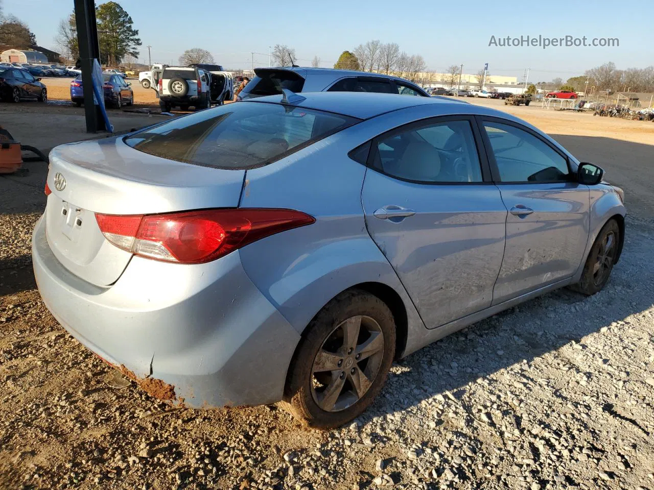 2012 Hyundai Elantra Gls Blue vin: KMHDH4AE5CU296511