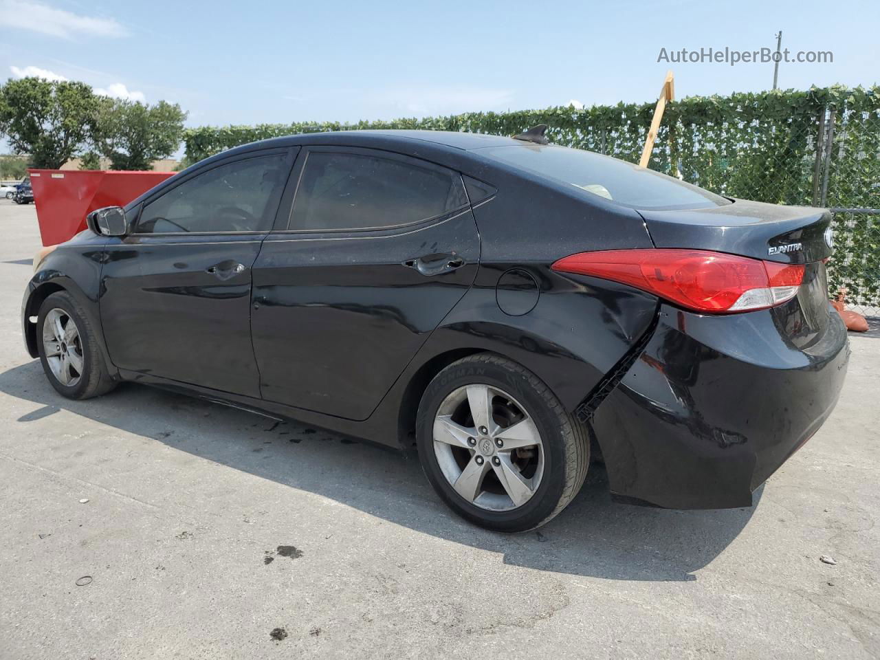 2012 Hyundai Elantra Gls Black vin: KMHDH4AE5CU341172