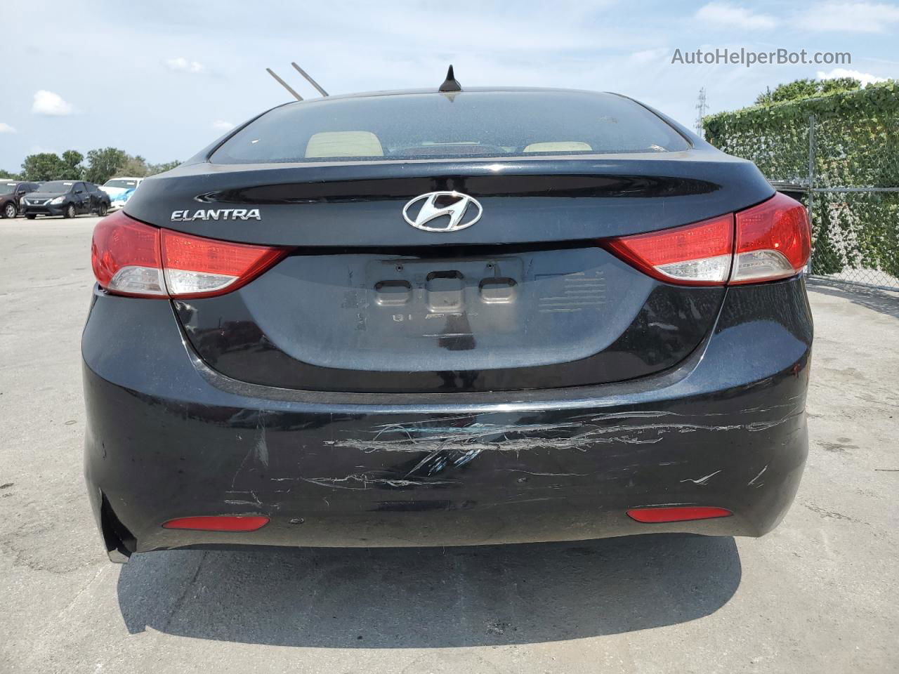 2012 Hyundai Elantra Gls Black vin: KMHDH4AE5CU341172