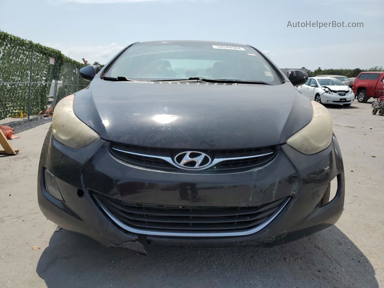 2012 Hyundai Elantra Gls Black vin: KMHDH4AE5CU341172