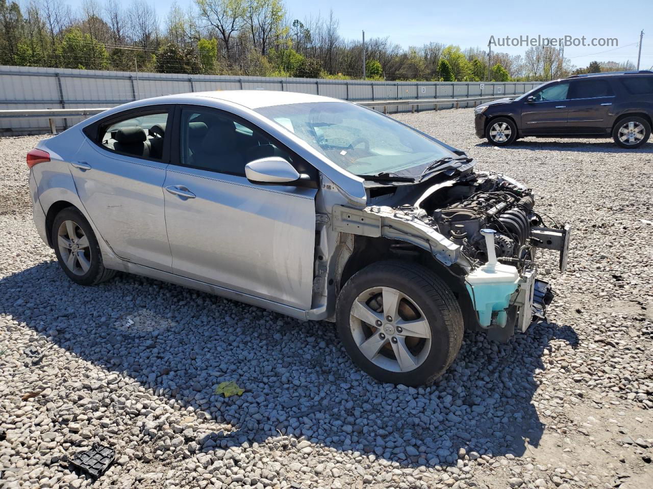 2012 Hyundai Elantra Gls Silver vin: KMHDH4AE5CU364497