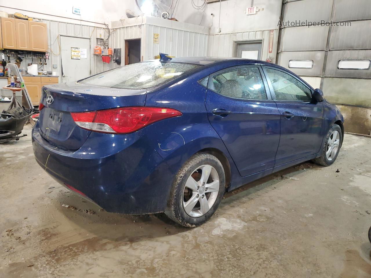 2013 Hyundai Elantra Gls Blue vin: KMHDH4AE5DU490389