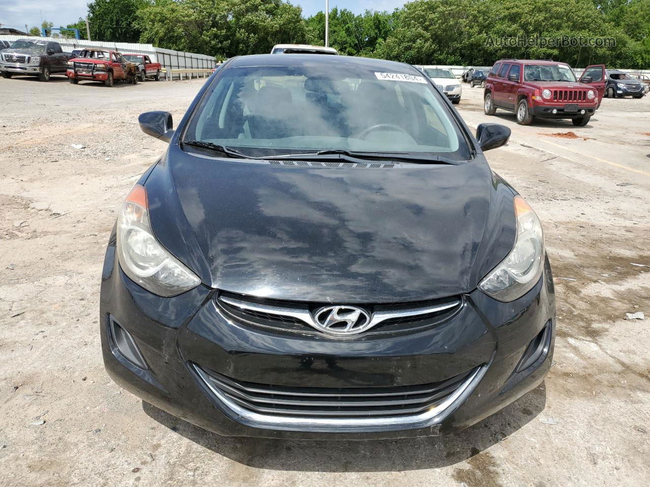 2013 Hyundai Elantra Gls Black vin: KMHDH4AE5DU551806