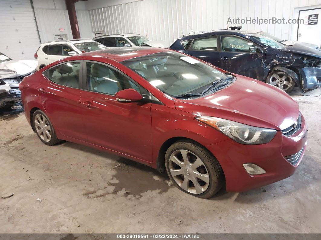 2013 Hyundai Elantra Limited Красный vin: KMHDH4AE5DU592811