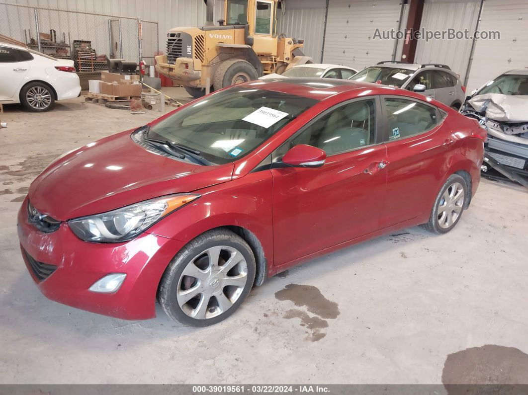 2013 Hyundai Elantra Limited Красный vin: KMHDH4AE5DU592811