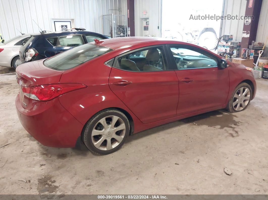 2013 Hyundai Elantra Limited Red vin: KMHDH4AE5DU592811