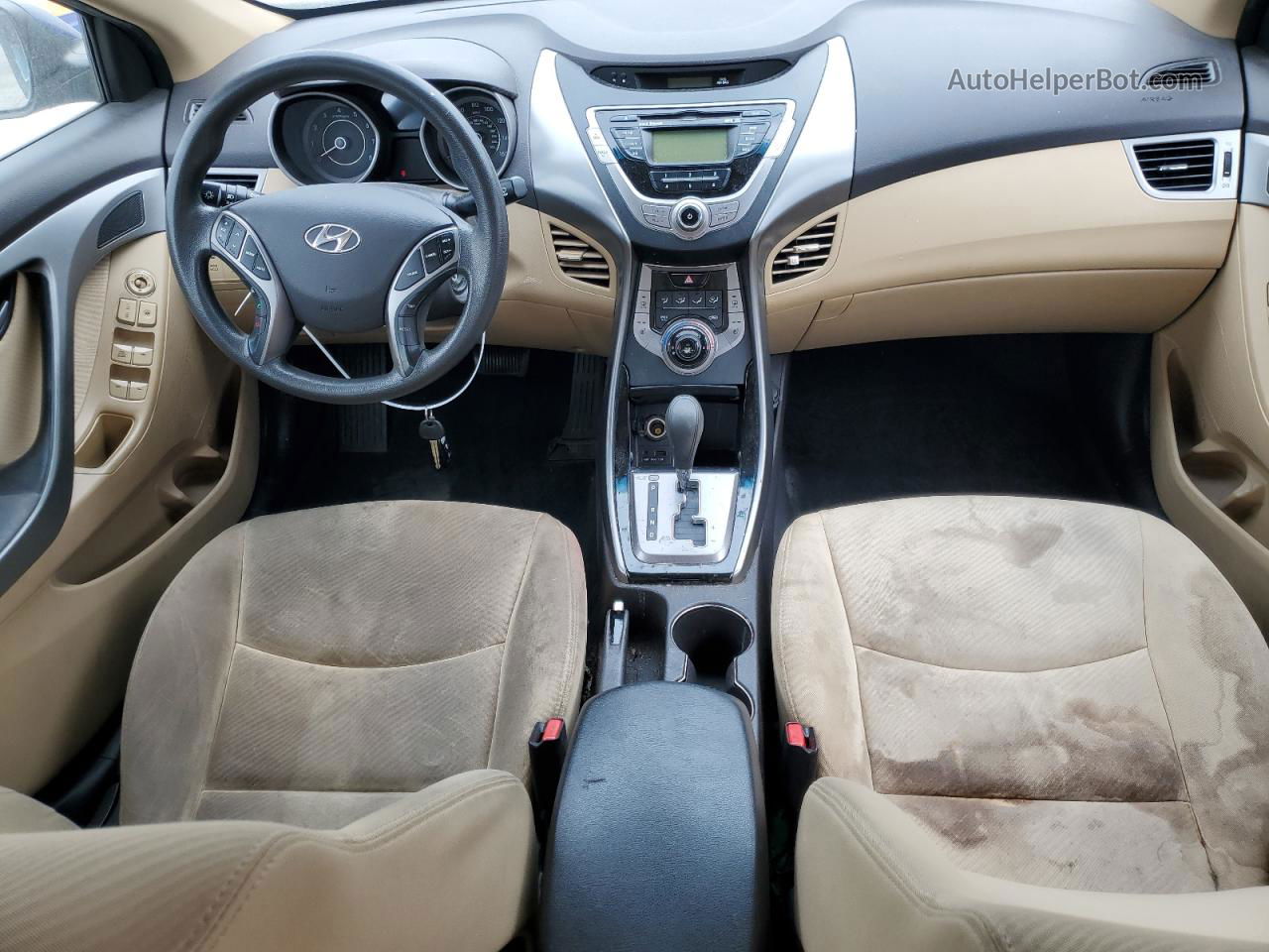 2013 Hyundai Elantra Gls Синий vin: KMHDH4AE5DU616802