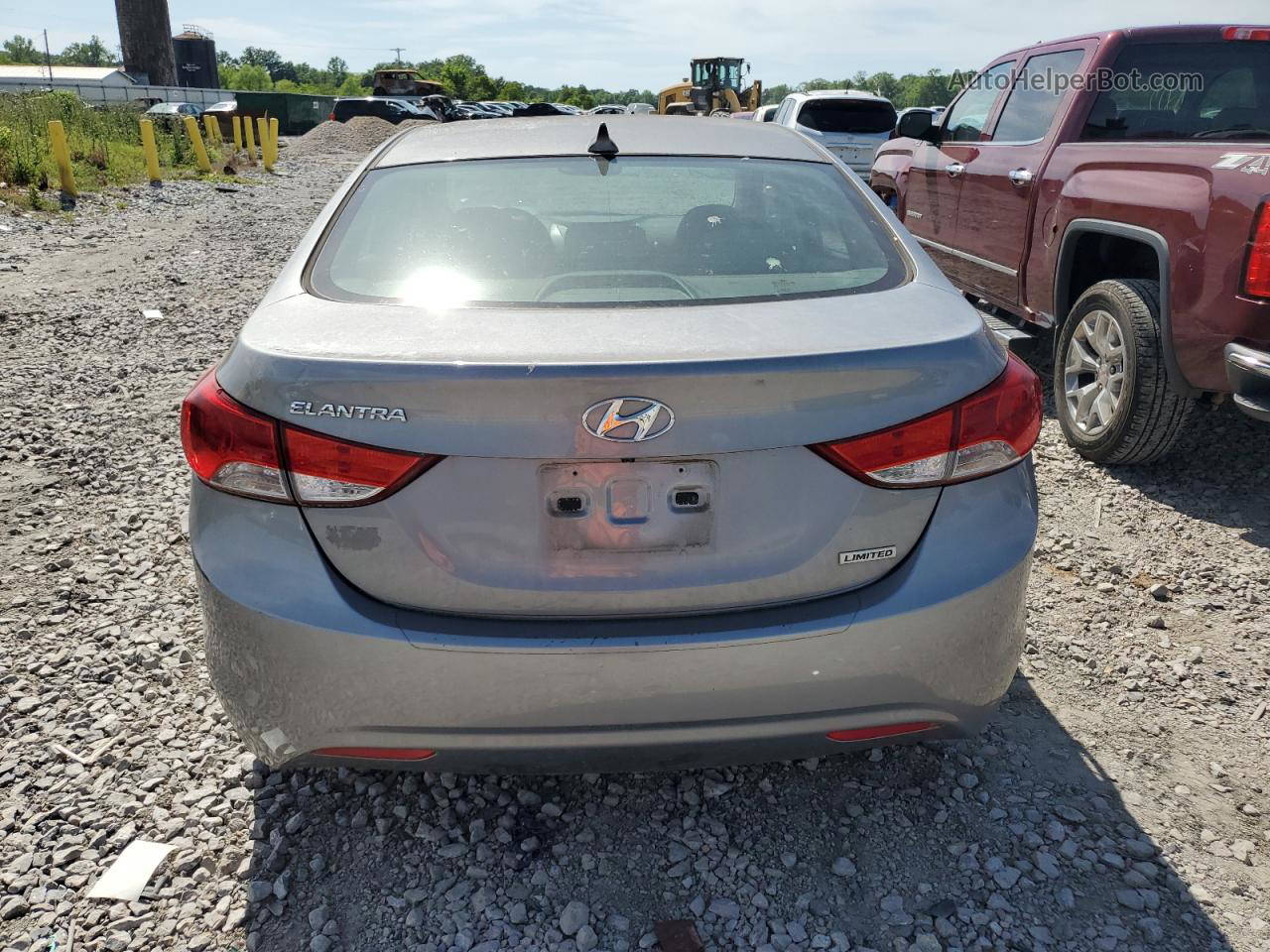 2013 Hyundai Elantra Gls Gray vin: KMHDH4AE5DU678975
