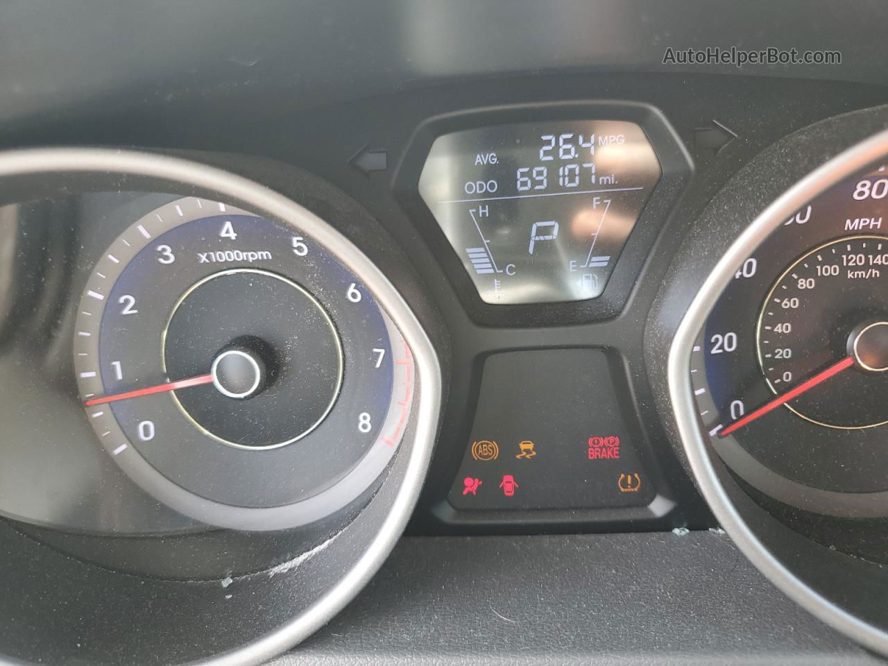 2013 Hyundai Elantra Gls Gray vin: KMHDH4AE5DU678975