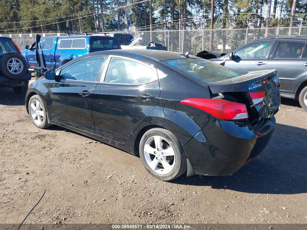 2013 Hyundai Elantra Gls Black vin: KMHDH4AE5DU773410