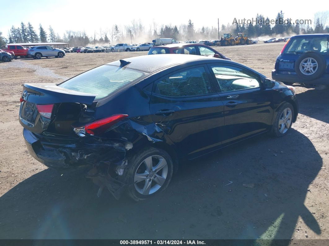 2013 Hyundai Elantra Gls Black vin: KMHDH4AE5DU773410