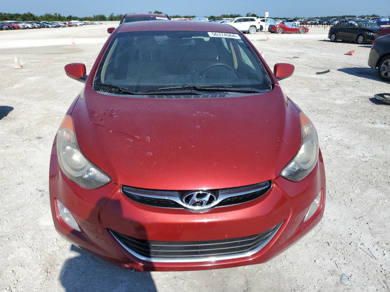 2013 Hyundai Elantra Gls Red vin: KMHDH4AE5DU776601