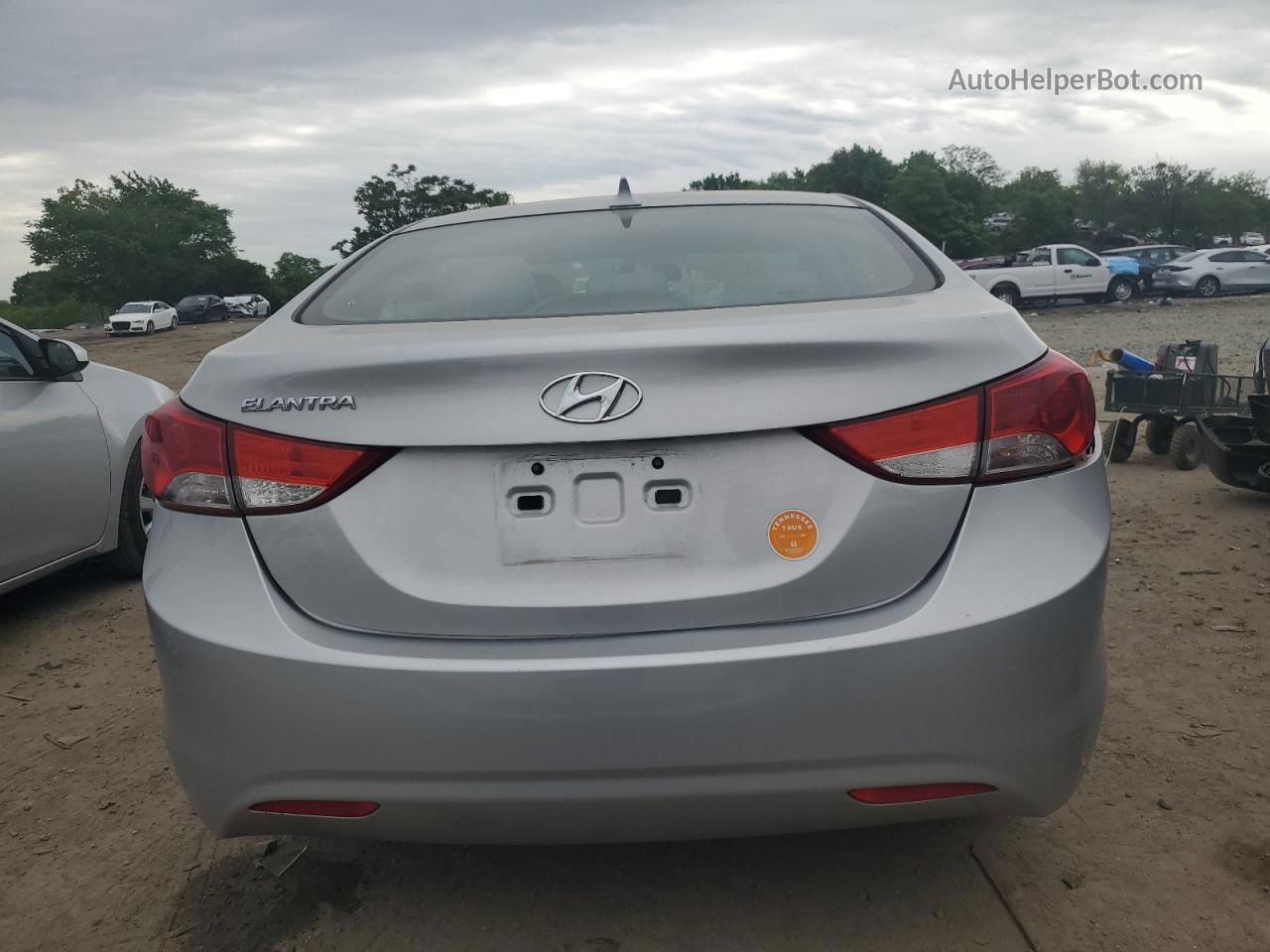 2013 Hyundai Elantra Gls Silver vin: KMHDH4AE5DU888413