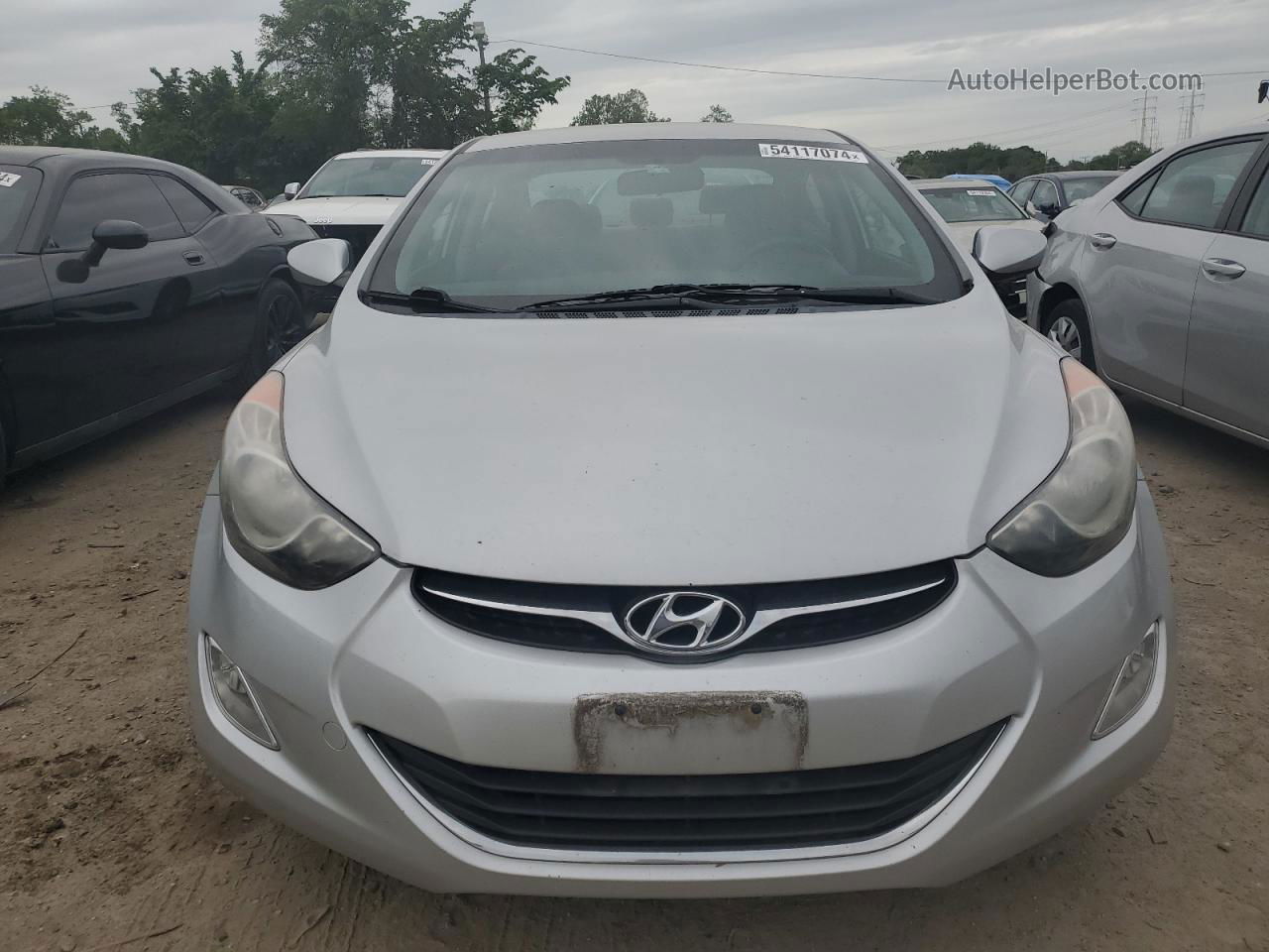 2013 Hyundai Elantra Gls Silver vin: KMHDH4AE5DU888413