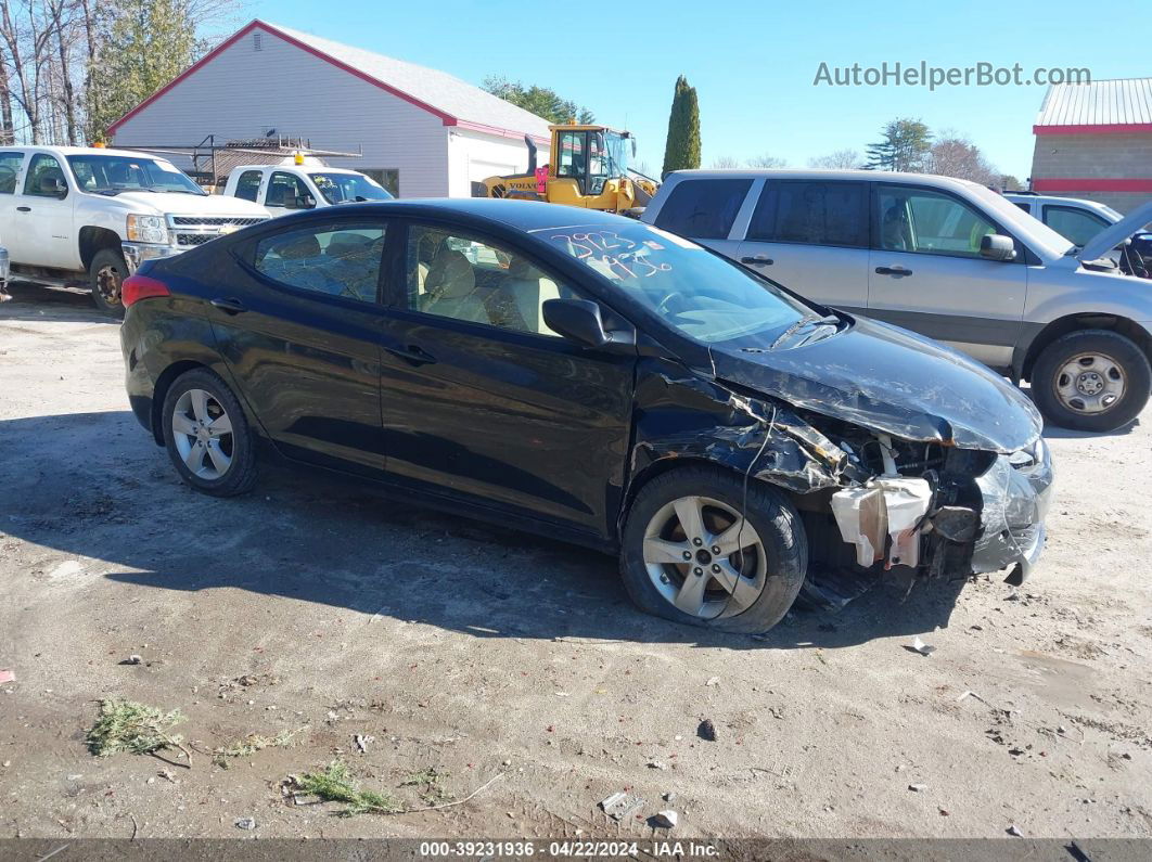 2013 Hyundai Elantra Gls Black vin: KMHDH4AE5DU959772