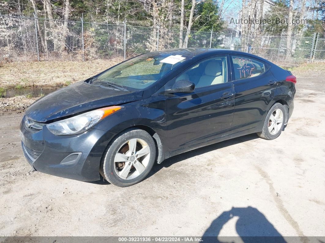 2013 Hyundai Elantra Gls Black vin: KMHDH4AE5DU959772