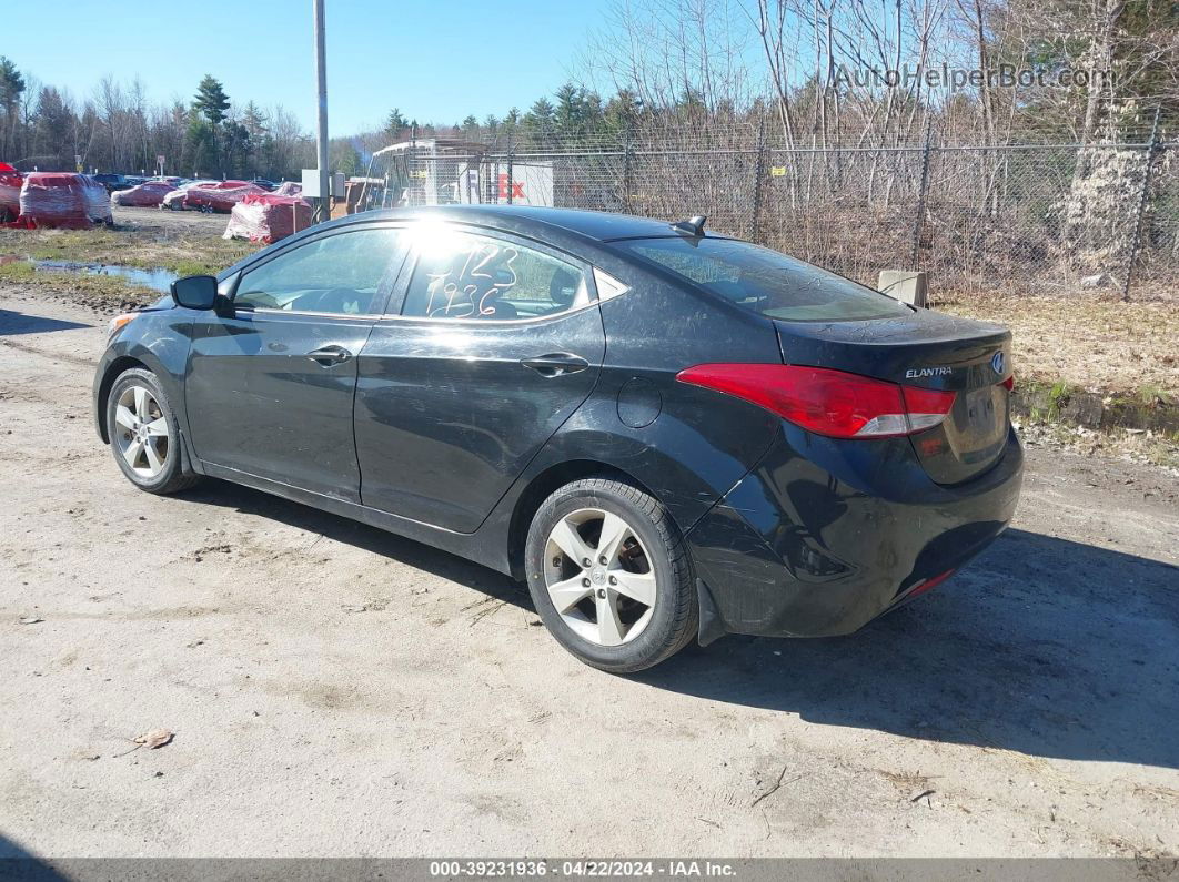 2013 Hyundai Elantra Gls Black vin: KMHDH4AE5DU959772