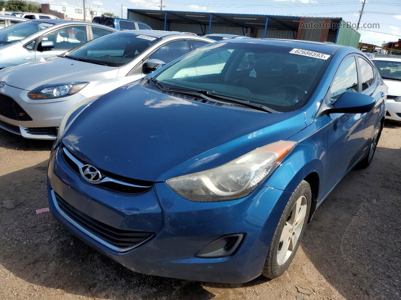 2013 Hyundai Elantra Gls Синий vin: KMHDH4AE5DU966785