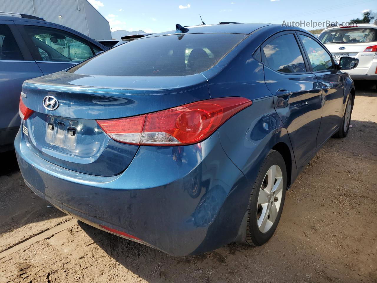 2013 Hyundai Elantra Gls Синий vin: KMHDH4AE5DU966785