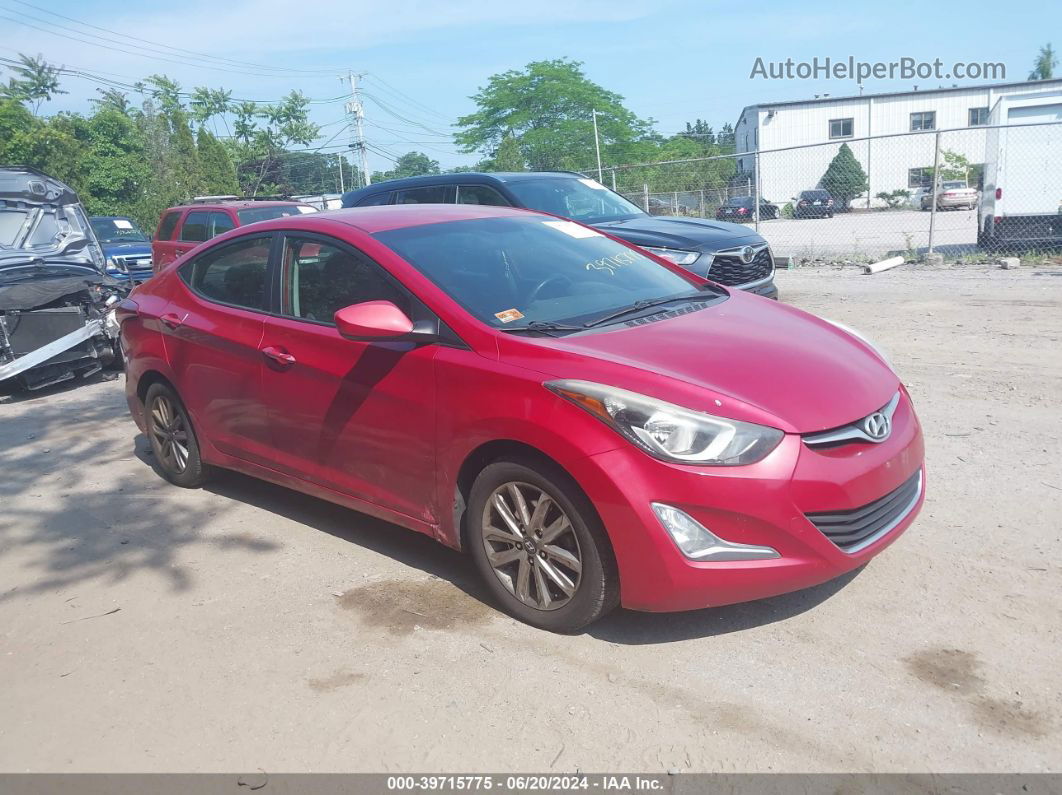 2014 Hyundai Elantra Se Red vin: KMHDH4AE5EU031204