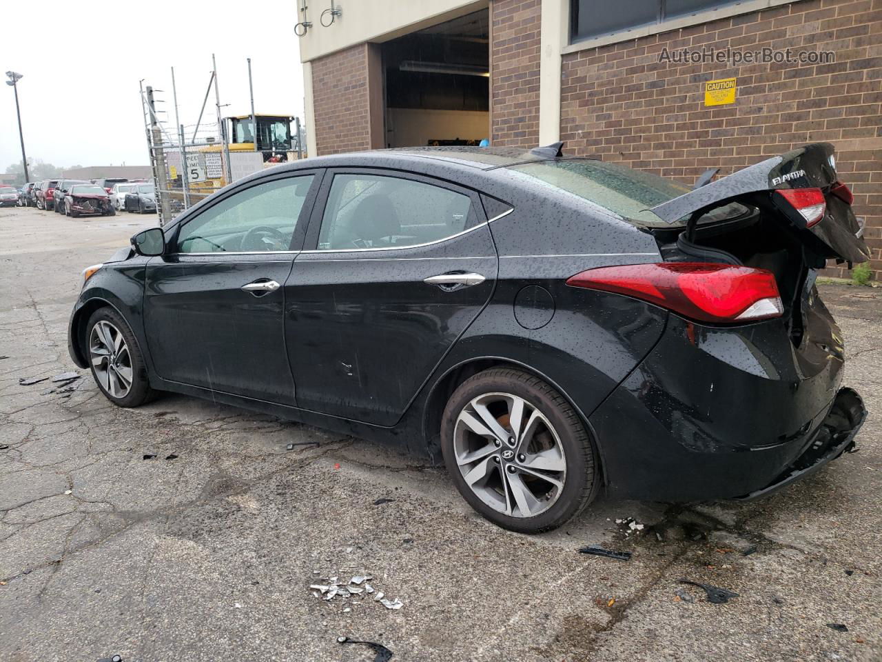 2014 Hyundai Elantra Se Black vin: KMHDH4AE5EU058371