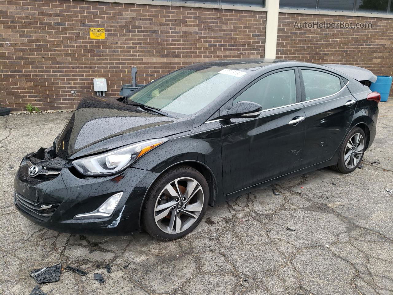 2014 Hyundai Elantra Se Black vin: KMHDH4AE5EU058371