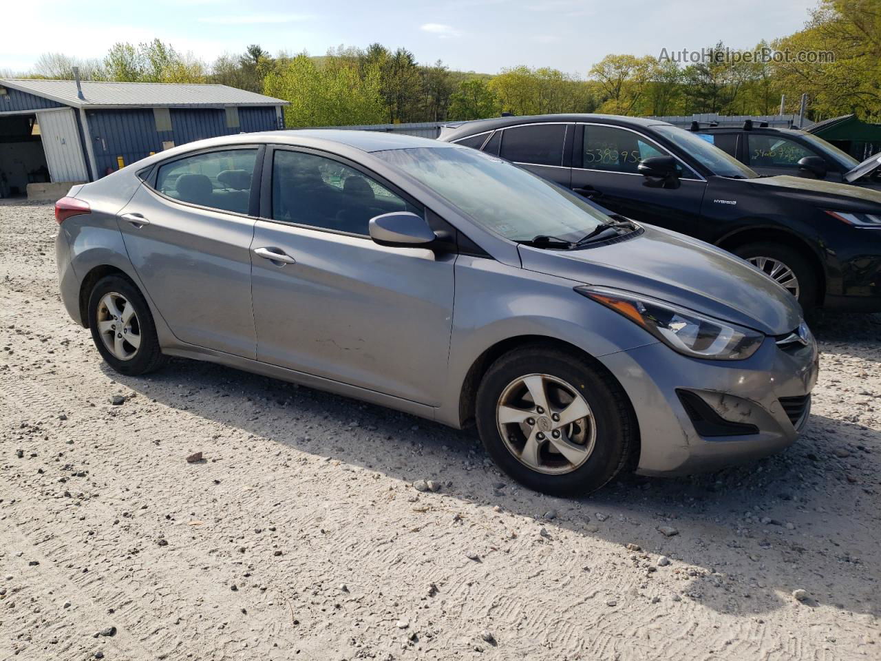 2014 Hyundai Elantra Se Gray vin: KMHDH4AE5EU062131