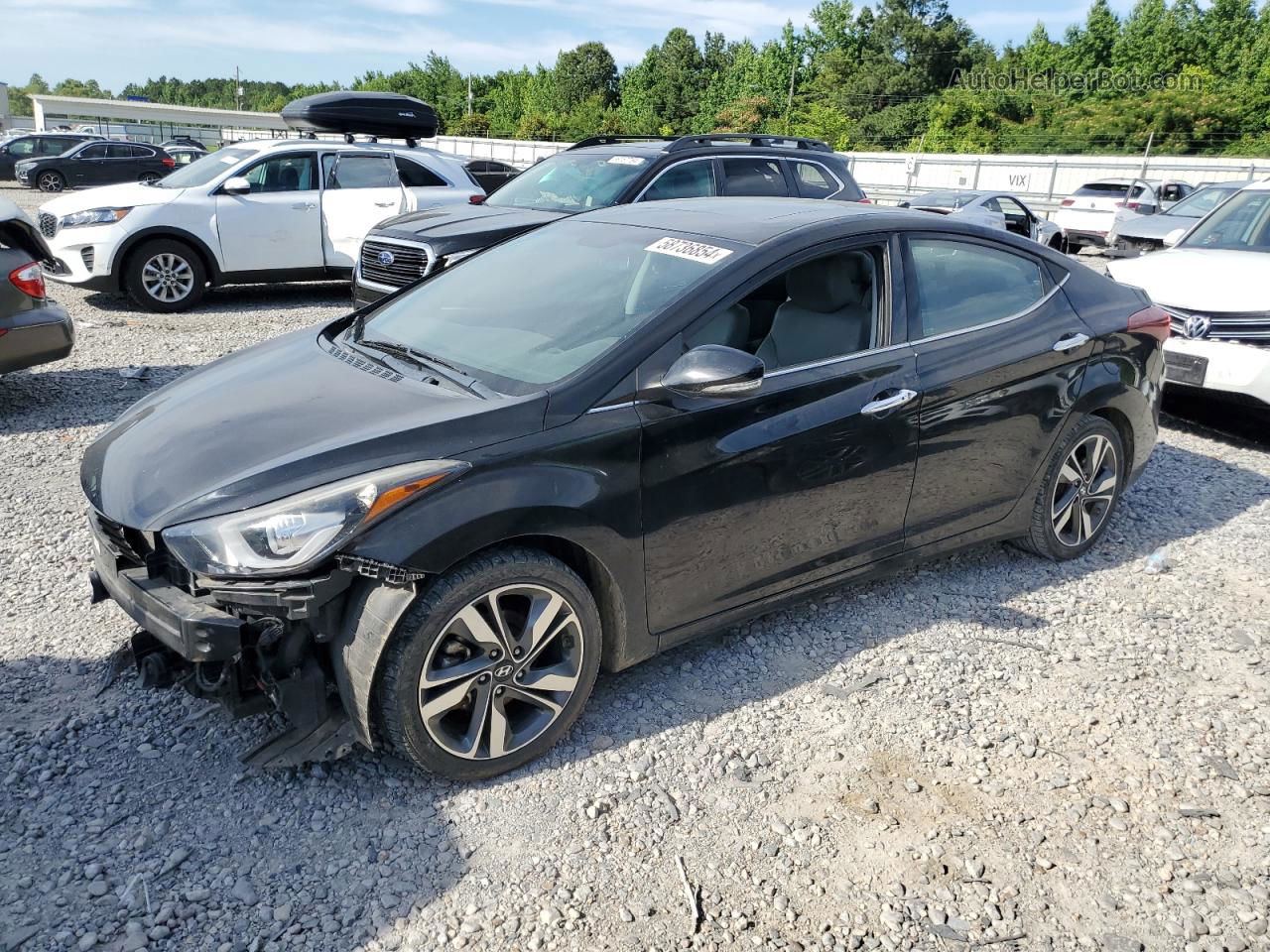 2014 Hyundai Elantra Se Black vin: KMHDH4AE5EU067913