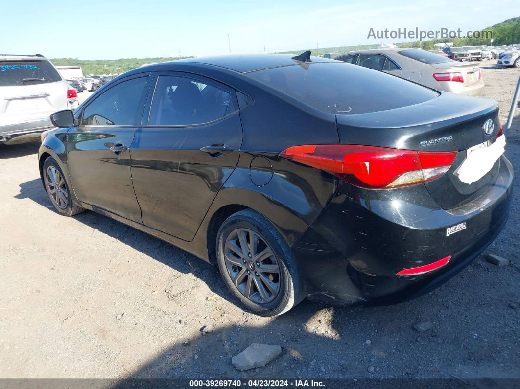 2014 Hyundai Elantra Se Черный vin: KMHDH4AE5EU072044