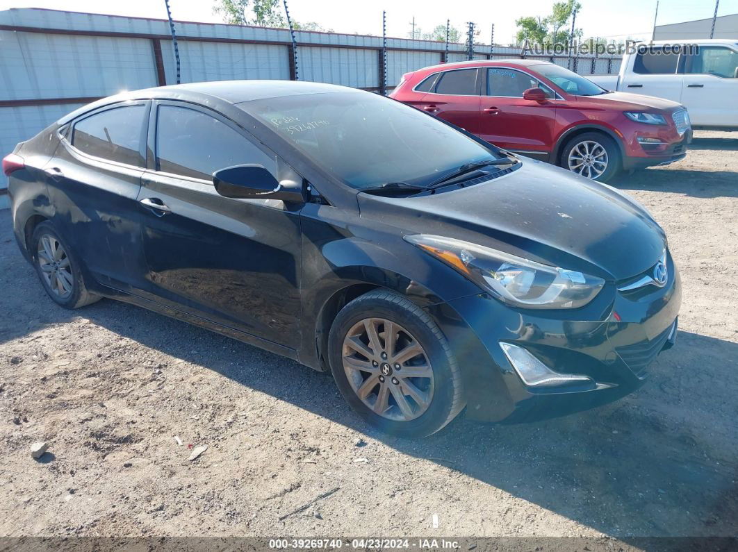 2014 Hyundai Elantra Se Черный vin: KMHDH4AE5EU072044