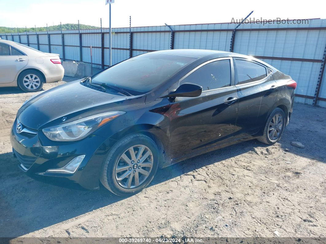 2014 Hyundai Elantra Se Черный vin: KMHDH4AE5EU072044