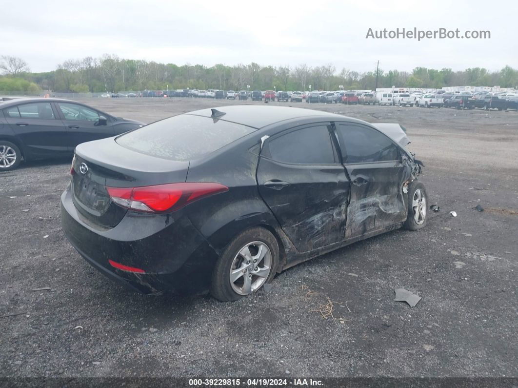 2014 Hyundai Elantra Se Black vin: KMHDH4AE5EU103180