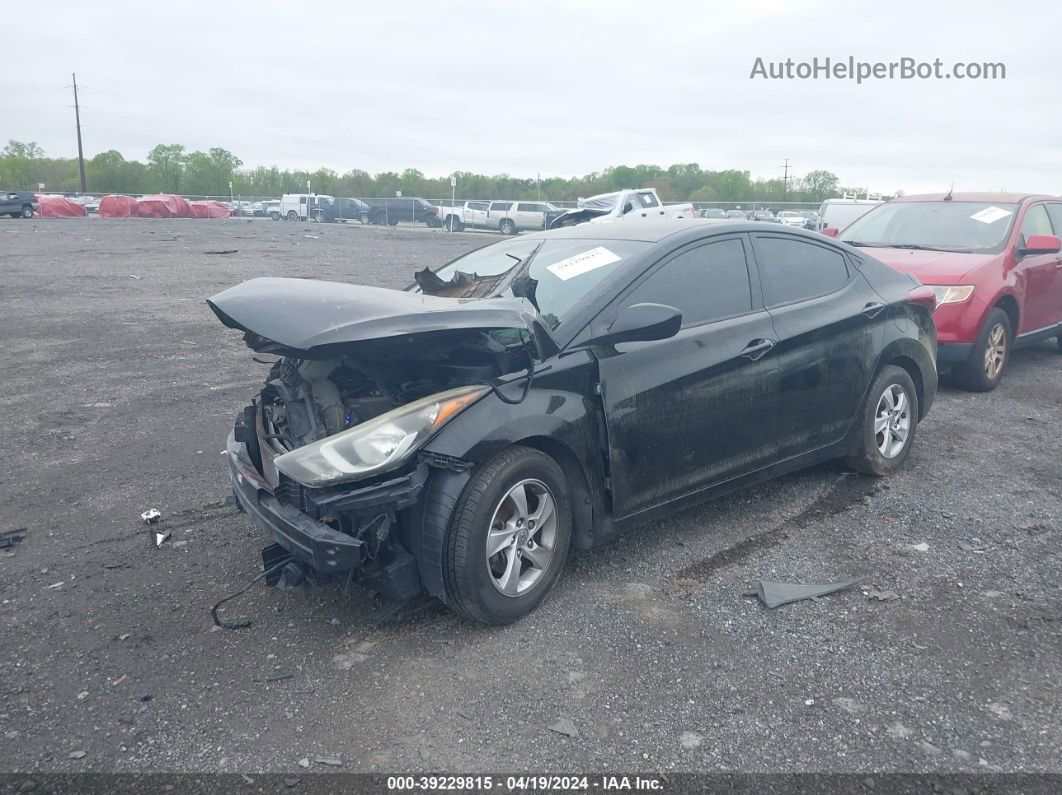 2014 Hyundai Elantra Se Black vin: KMHDH4AE5EU103180