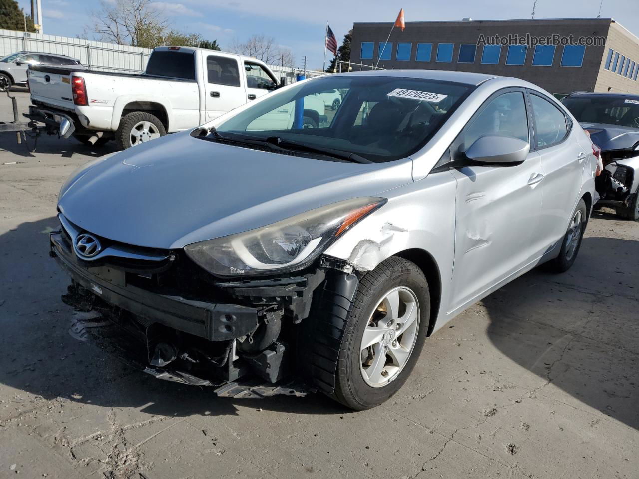 2014 Hyundai Elantra Se Silver vin: KMHDH4AE5EU107746