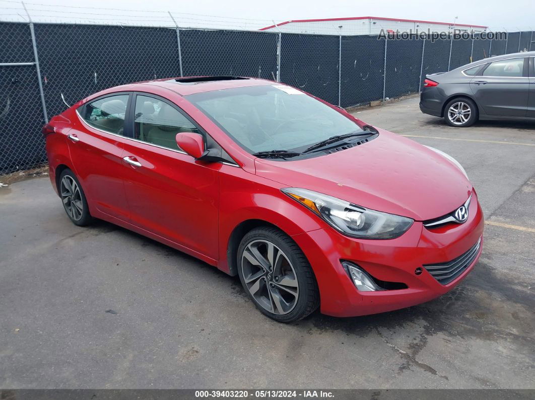 2014 Hyundai Elantra Limited Красный vin: KMHDH4AE5EU133487