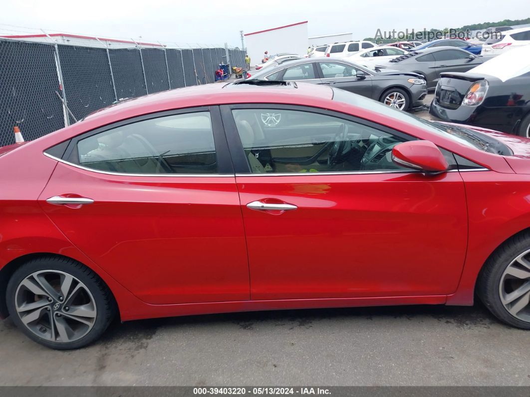 2014 Hyundai Elantra Limited Красный vin: KMHDH4AE5EU133487